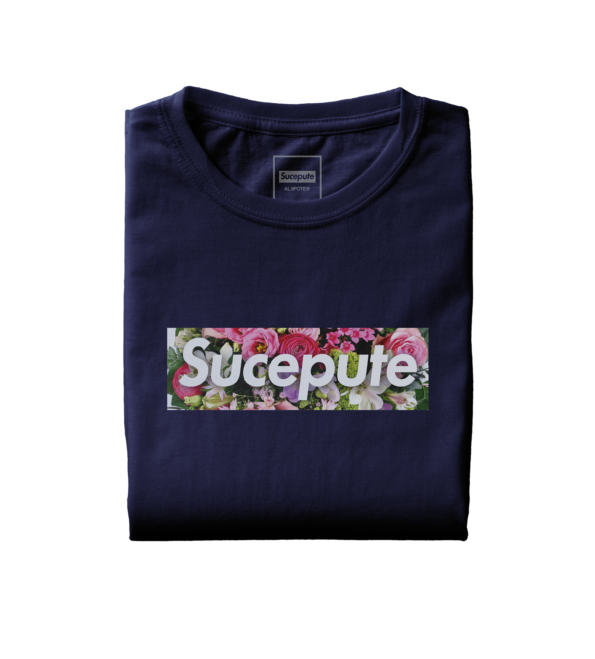 T-SHIRT MANCHES COURTES | "SUCEPUTE FLOWERS" - Navy