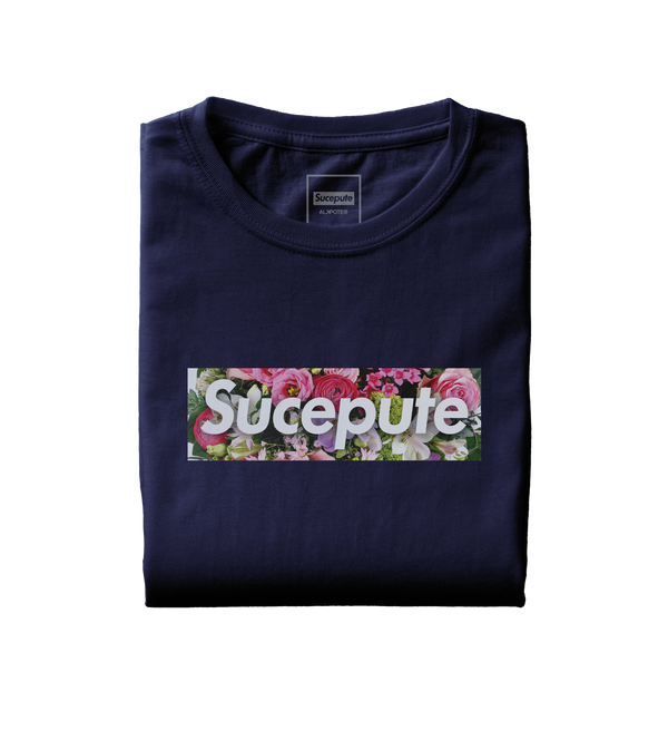 T-SHIRT MANCHES COURTES | "SUCEPUTE FLOWERS" - Navy